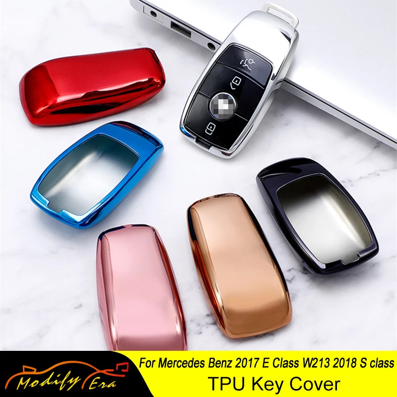 

TPU Car Remote Key Case Covers Holder for Mercedes Benz 2017 E Class W213 S Class E200L E260 E300L E320L Protective Accessories