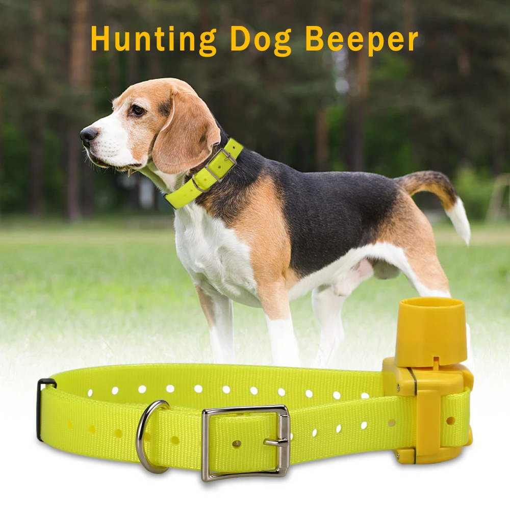 

Yellow Hunting Dog Collar Beeper Hunter Indicator Water Repellent Dog Training Collar for Small Medium Large Dogs