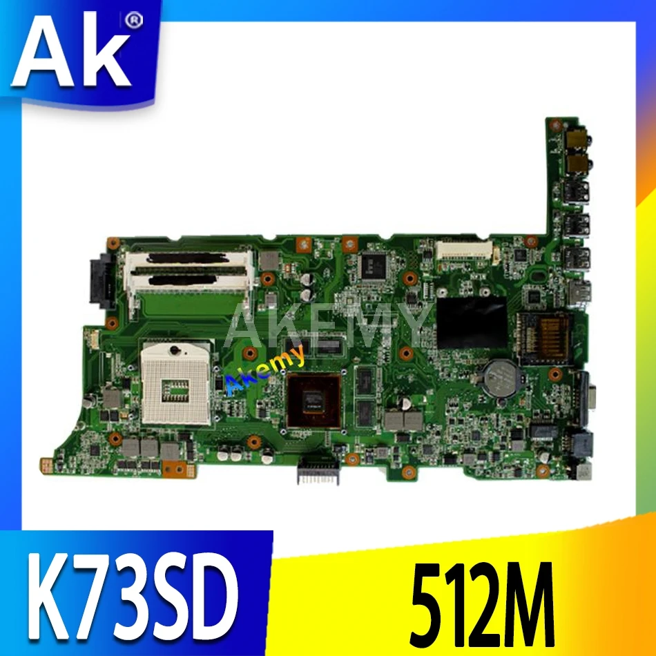 AK K73SD материнская плата для ноутбука For Asus k73sv k73sj k73sm X73S A73S 100% ok GT520M 1 Гб|Материнские
