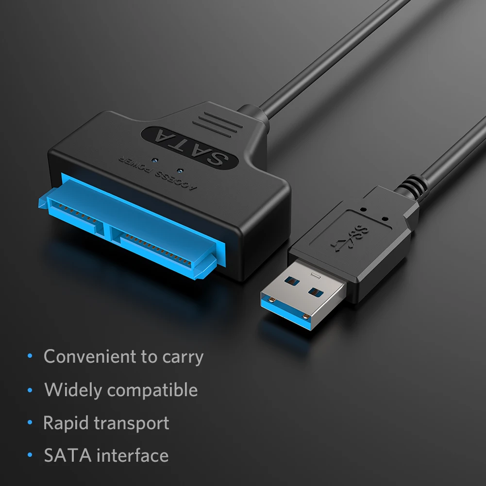 20/50 см USB3.0/кабель-Переходник USB C на SATA 2 в 1 конвертер жесткого диска кабель