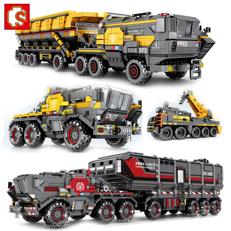 SEMBO 257 шт./компл. город бродящий по земле автомобиль строительные блоки грузовик