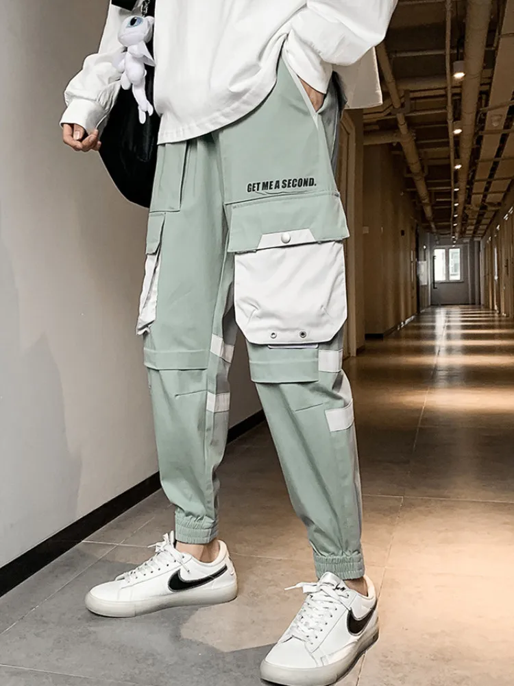 Брюки карго с популярным логотипом модные штаны несколькими карманами в стиле