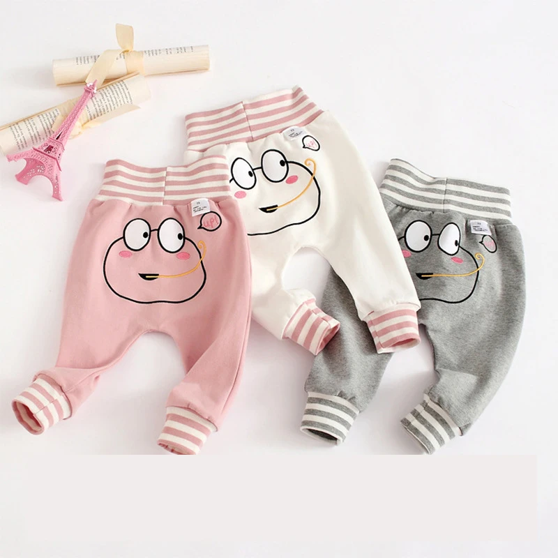 

Baby Girl Boy Pants Spring Autumn Toddler Kids Cartoon Mouse Frog Cotton Trousers Hight Waist Pants for Children