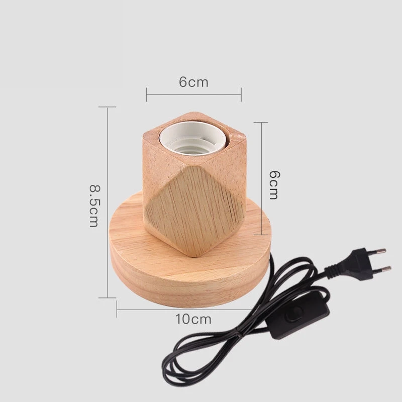 Вход переменного тока ретро деревянная настольная лампа с цоколем E27 винтажный