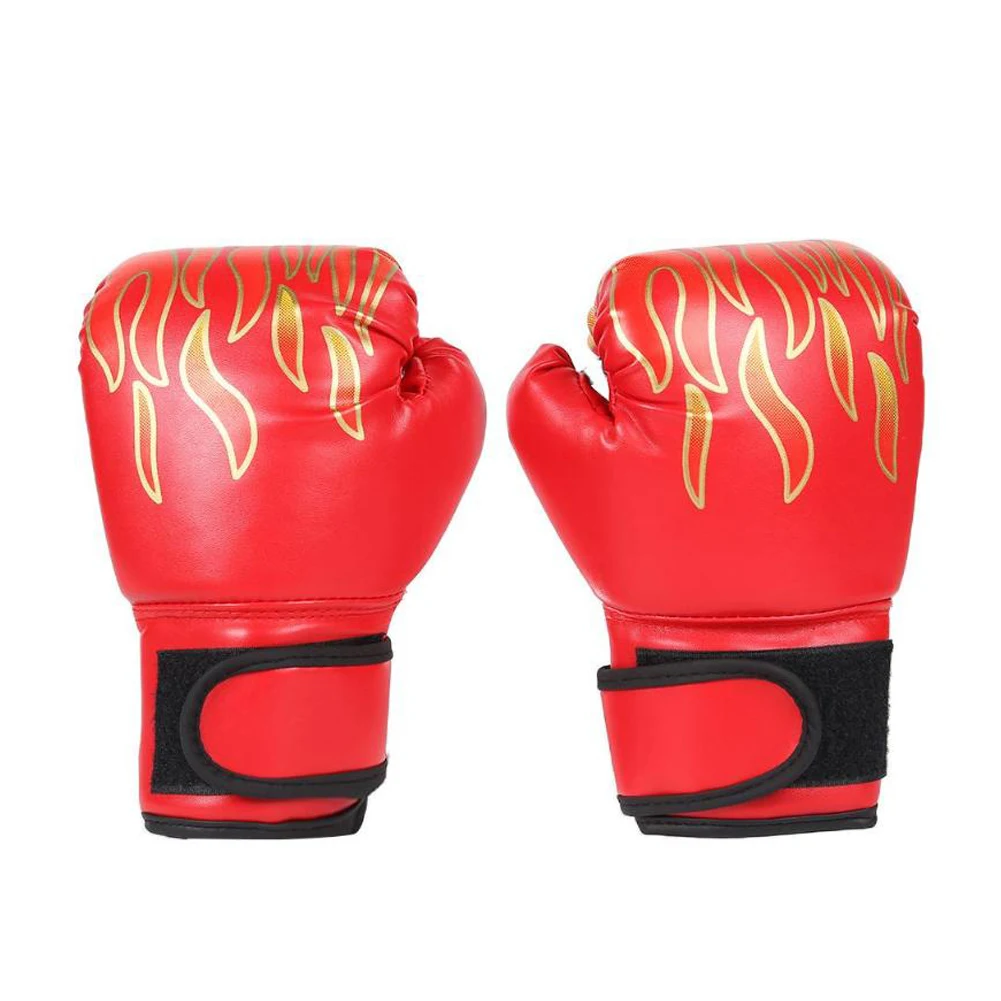 

1 Pair Children's boxing gloves professional training Sanda boxing gloves flame net breathable sports Fighting boxing gloves