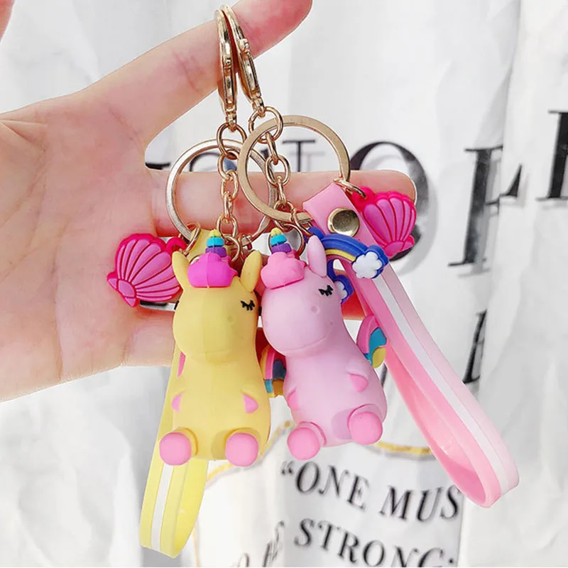 Милый силиконовый брелок в виде единорога маленькой лошади сумка для пары