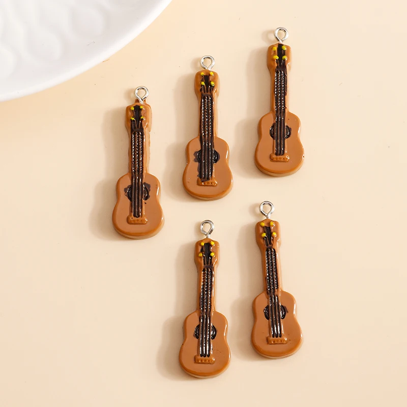 Подвески в виде музыкальной гитары с эмалью 12 х38 мм 10 шт. | Украшения и аксессуары