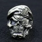 Мужское кольцо в готическом стиле, винтажное металлическое кольцо в стиле викингов, капитанов, черепов, байкеров, рок вечерние Ринок