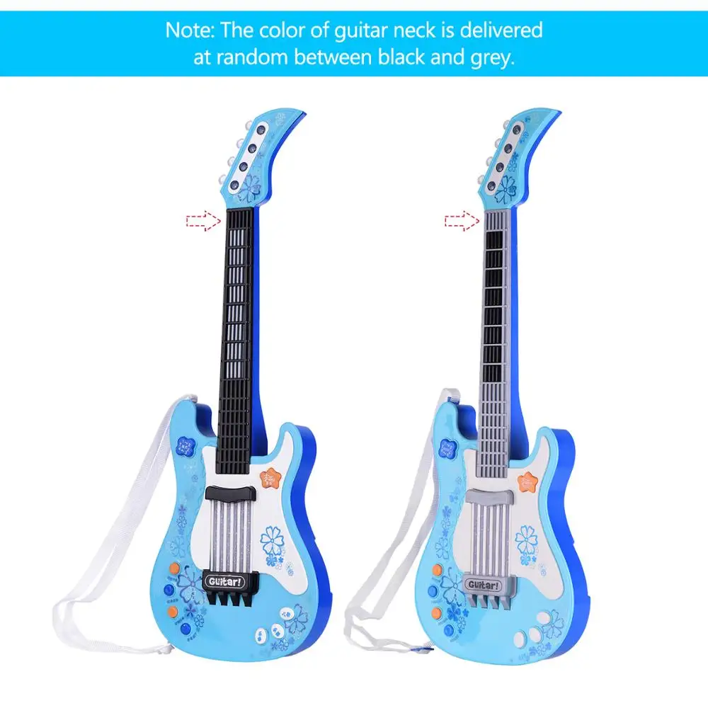 Детская маленькая гитара с ритмичными огнями и звуками Веселые Обучающие