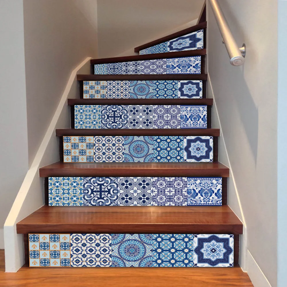 

3d наклейки для лестницы, декоративные водонепроницаемые Съемные ПВХ Самоклеящиеся наклейки для лестницы, лестницы, кухни