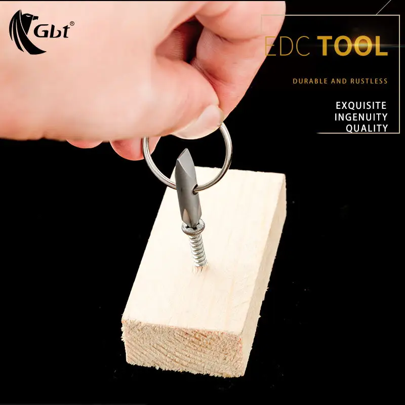 EDC Многофункциональный Отвертка Инструмент Открытый кемпинг мини с кольцом для