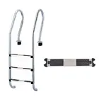 Лестница со сменной нескользящей педалью, лестница из нержавеющей стали с 2 винтами для бассейна