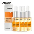 4 шт. LANBENA Витамин С отбеливающая Сыворотка гиалуроновая кислота для лица улиточный крем для удаления веснушек Speckle выцветание темных пятен против старения