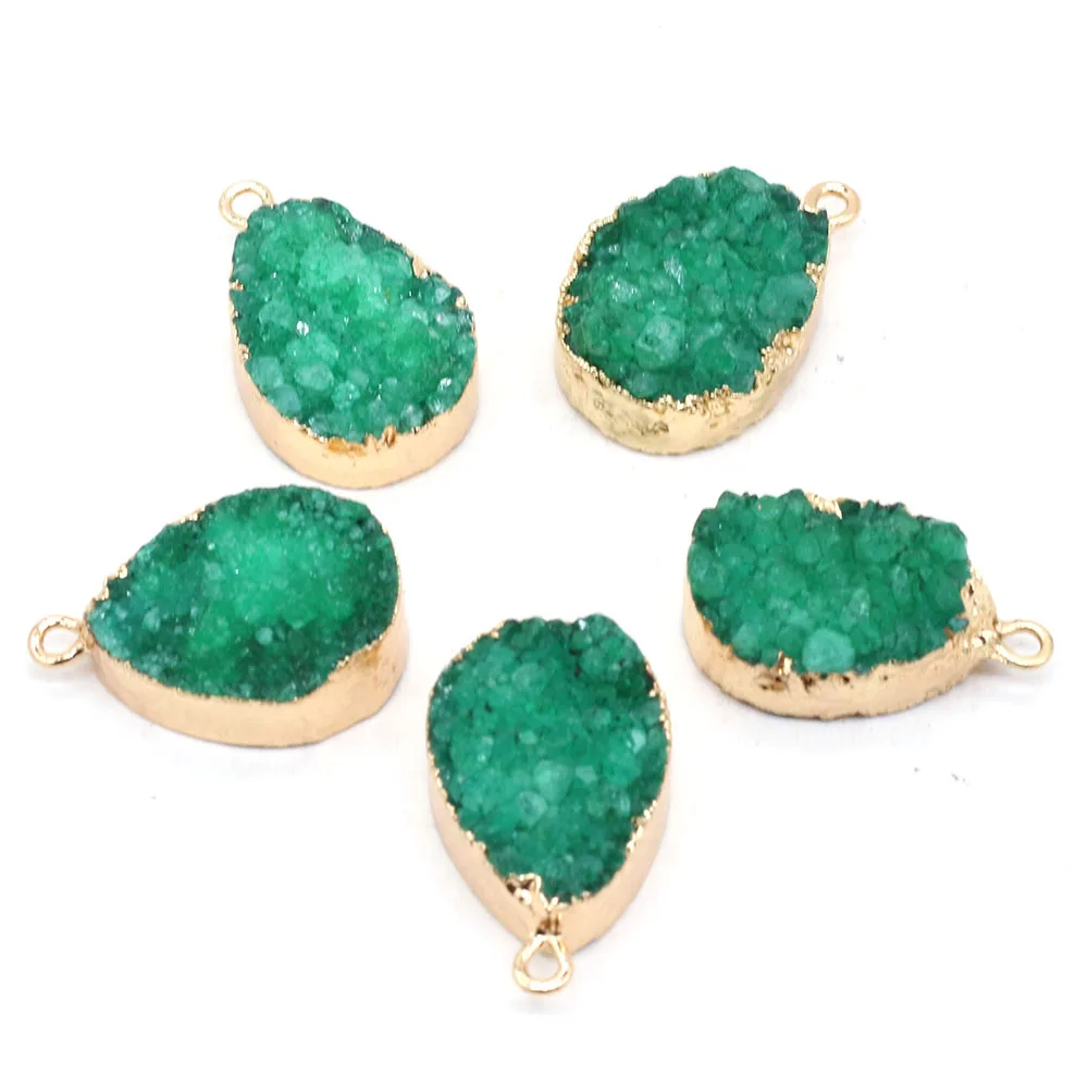 

Natural Stone Gem Green Crystal Bud Pendant Beads Handmade Crafts Making Necklace Bracelet Earrings Jewelry Accessories Gift Diy