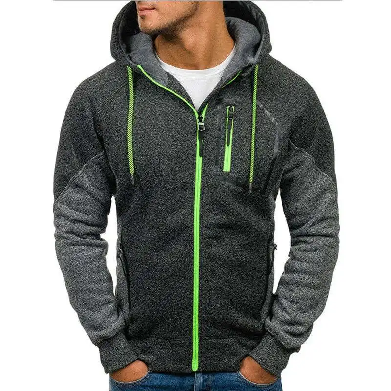 

Men's Zip Up Hoodie Jacket Hooded Sweatshirt Gym Sports Casual Coat Top Outwear