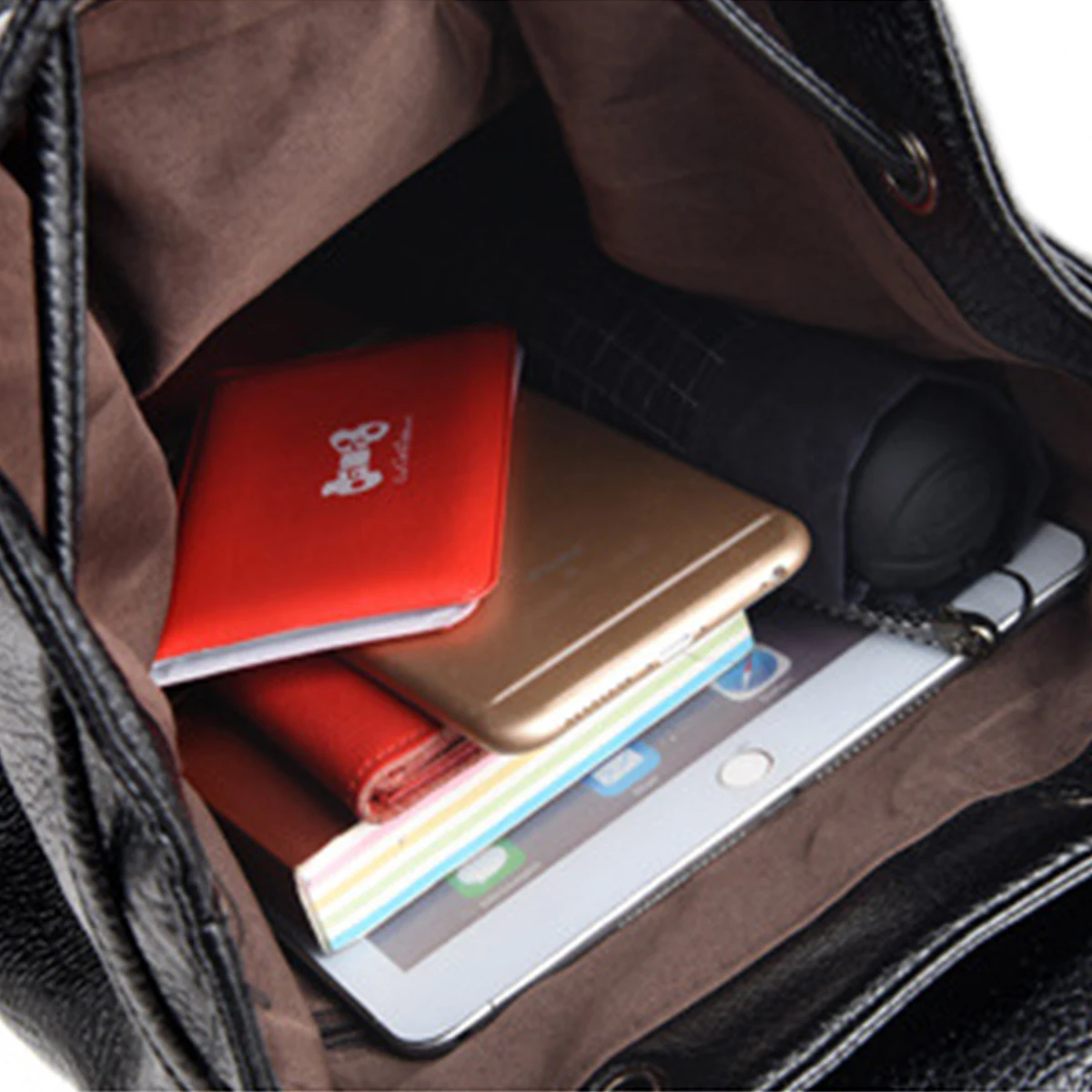 Одноцветный Модный женский рюкзак Большой Вместительный портативный на плечо