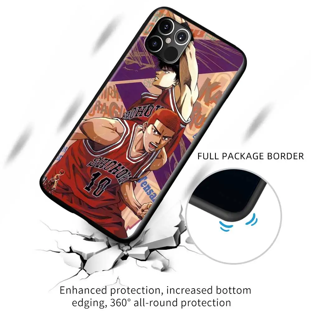 

Phone Case For iPhone 12 Mini 11 Pro SE 2020 X XS Max XR 7 8 6 6S Plus Silicone Soft TPU Back Cover Coque Capa Slam Dunk Fundas