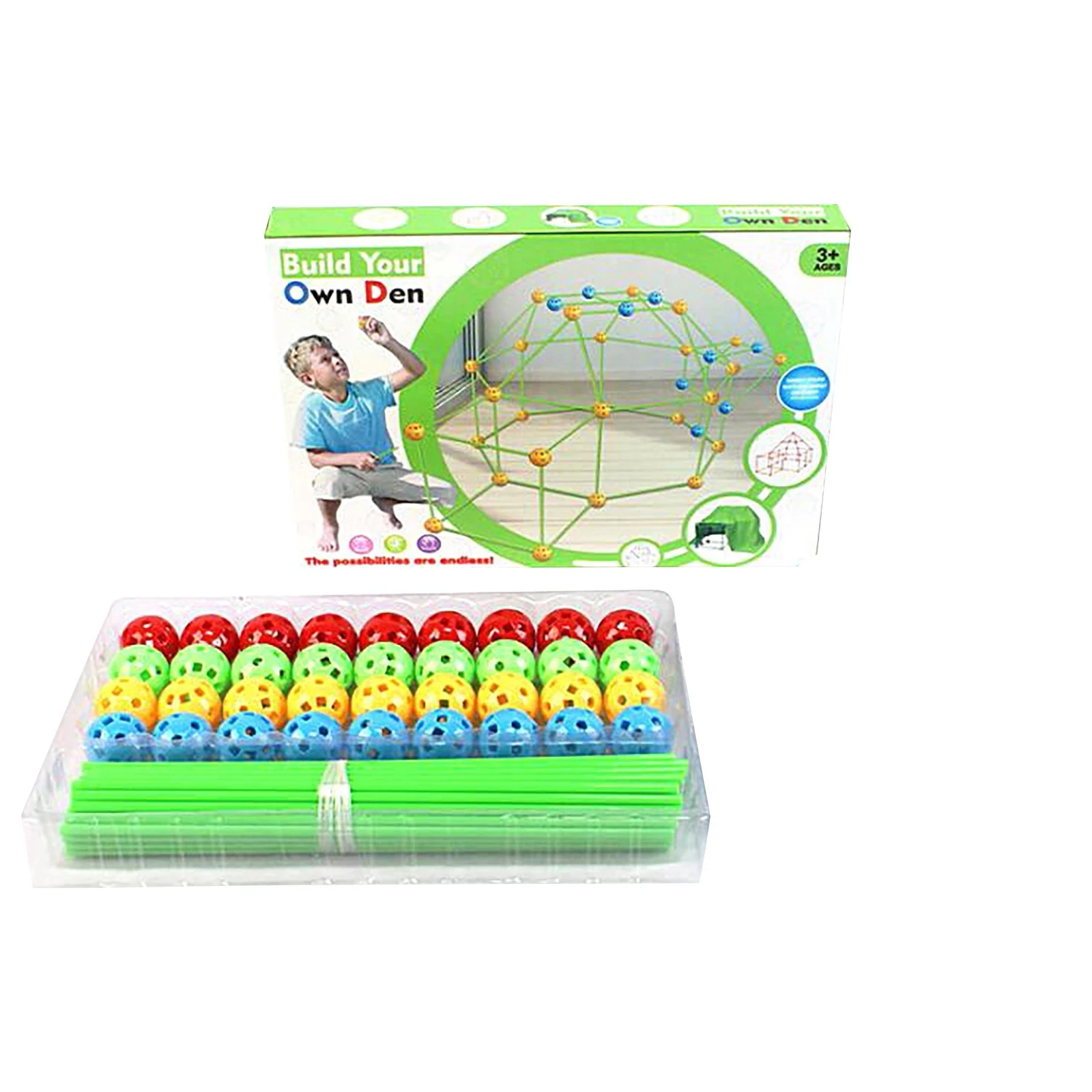 kids construction fort building castles tunnels tents kit diy 3d play house building toys for kids birthday gift building block free global shipping