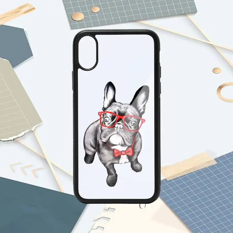 

French bulldog high quality Phone Case PC for iPhone 11 12 pro XS MAX 8 7 6 6S Plus X 5S SE 2020 XR