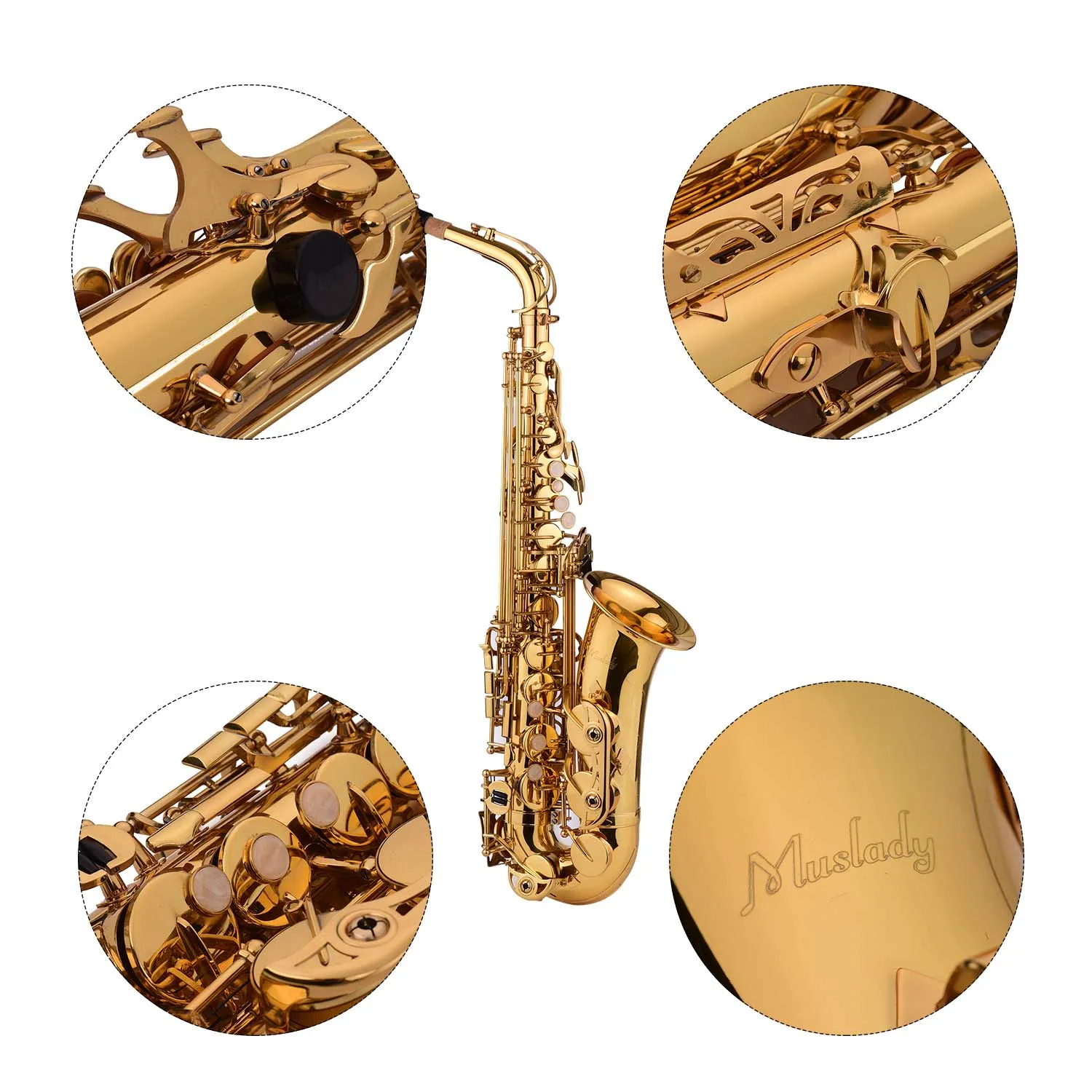 Профессиональный альт саксофон Eb E flat Sax красная бронза изогнутый Абалон с узором