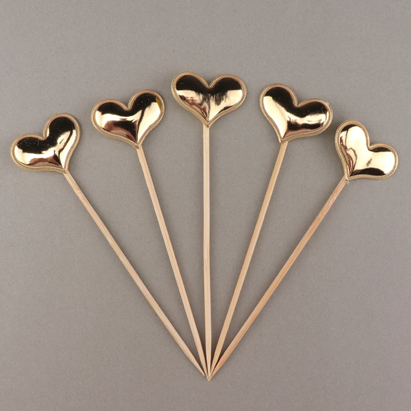 gold heart 5pcs Cakelove 5 шт/лот Прекрасный Сердце Звезда Корона торт Топпер для с изображением пирожного на день рожденья Детские флажки для душа вечерние свадебные украшения - Цвет: gold heart 5pcs