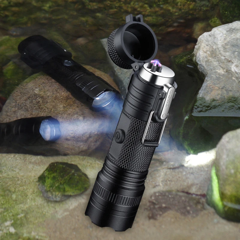 

USB Rechargeable Double Arc Lighter Gifts For Men Waterproof Plasma Electric Lighters Outdoor Lighting Dropship Suppliers