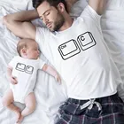 Сочетающаяся с семьей футболка Ctrl C Ctrl V, Мужская футболка для сына, дочери, отца, топы, Детские повседневные боди для маленьких девочек и мальчиков, футболка, семейный образ