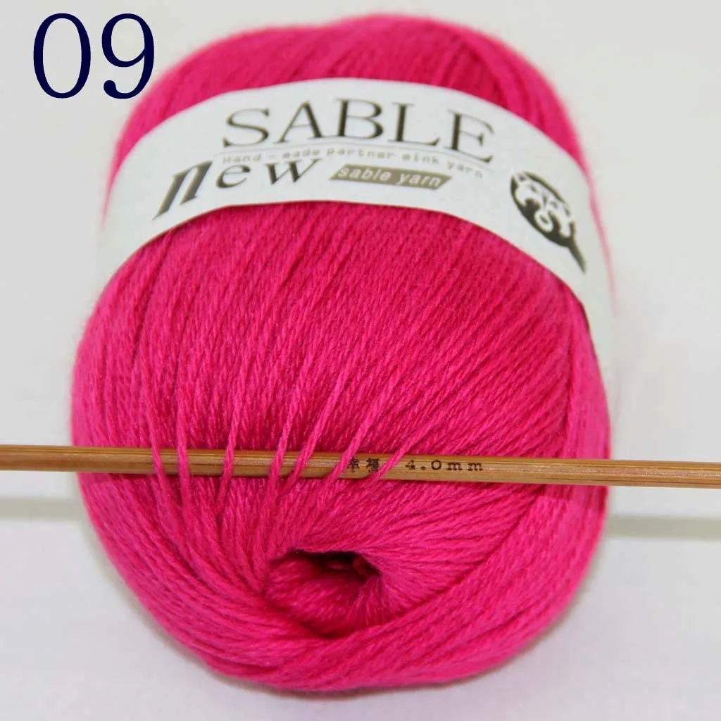 

Sale 6*50gr Super Soft Pure Sable Cashmere Wrap Shawls Hand Knit Wool Crochet Yarn Magenta 243-09-6
