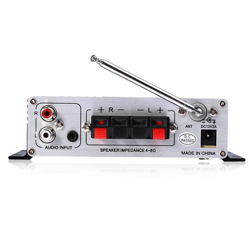Цифровой автомобильный усилитель мощности 15WX2 USB SD DVD CD MP3 A68USB для мотоцикла с