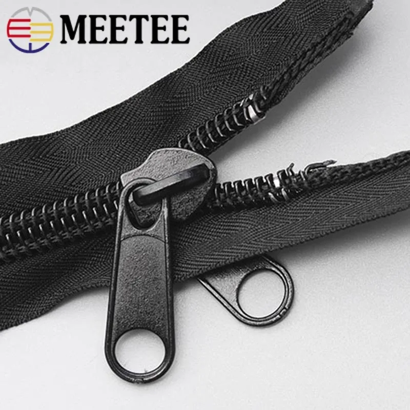 2 шт 10 # пластиковые нейлоновые молнии черный открытый конец длинный молния для