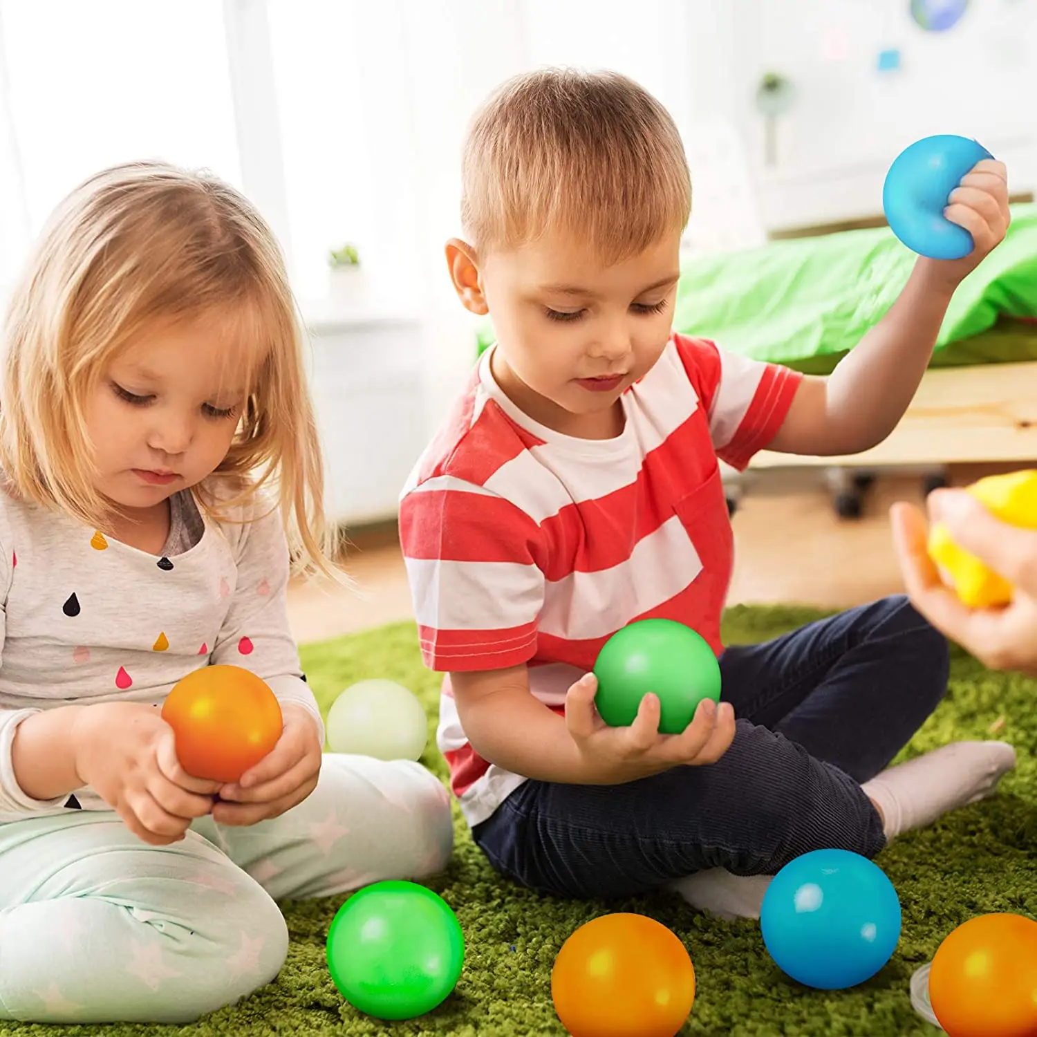 Липкий настенный мяч ToyTime антистресс для декомпрессии игрушка сквош клейкая