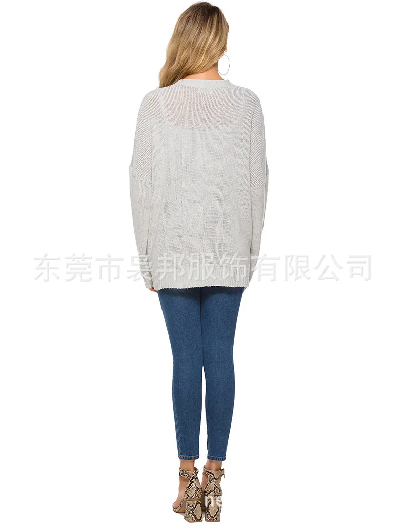 

Autumn Winter Women's Cardigan Large Size Loose Cardigan Knitted Sweater Women's Coat Thick Wool