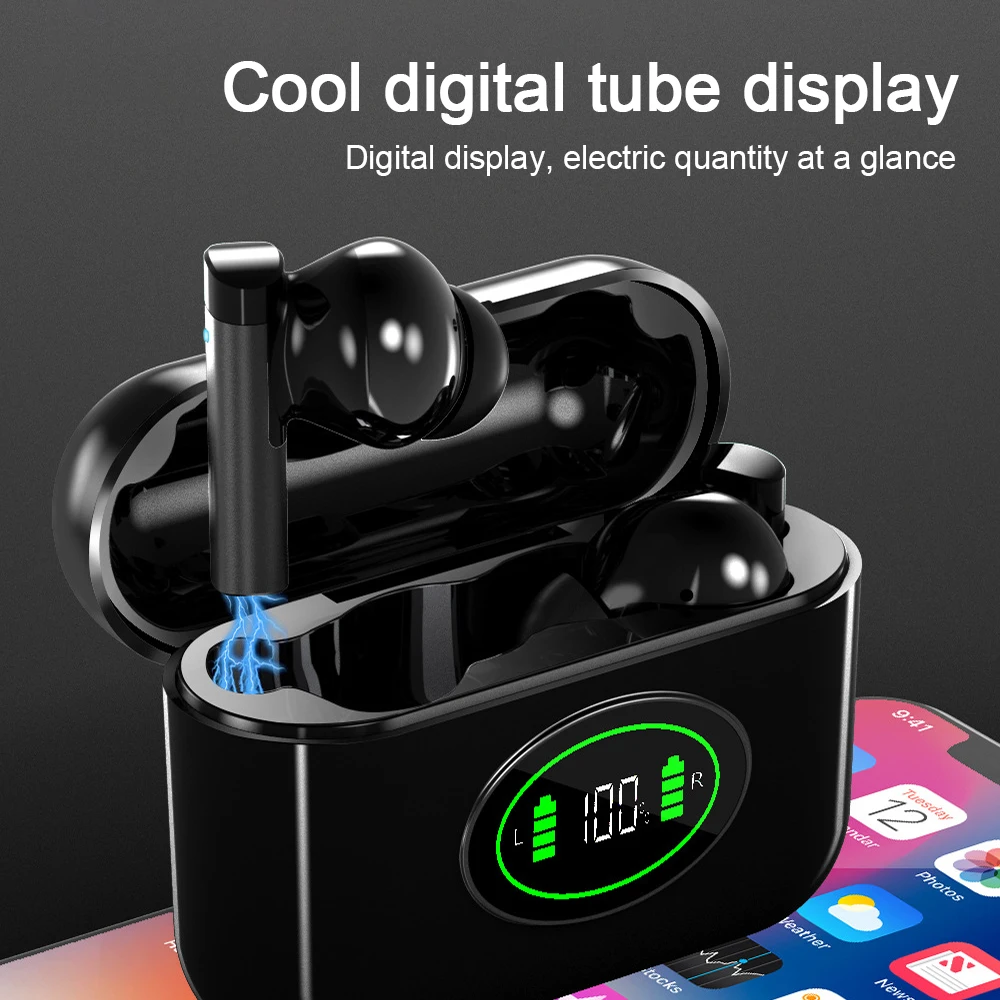 

Tws-наушники с поддержкой Bluetooth 5,2 и светодиодсветодиодный подсветкой