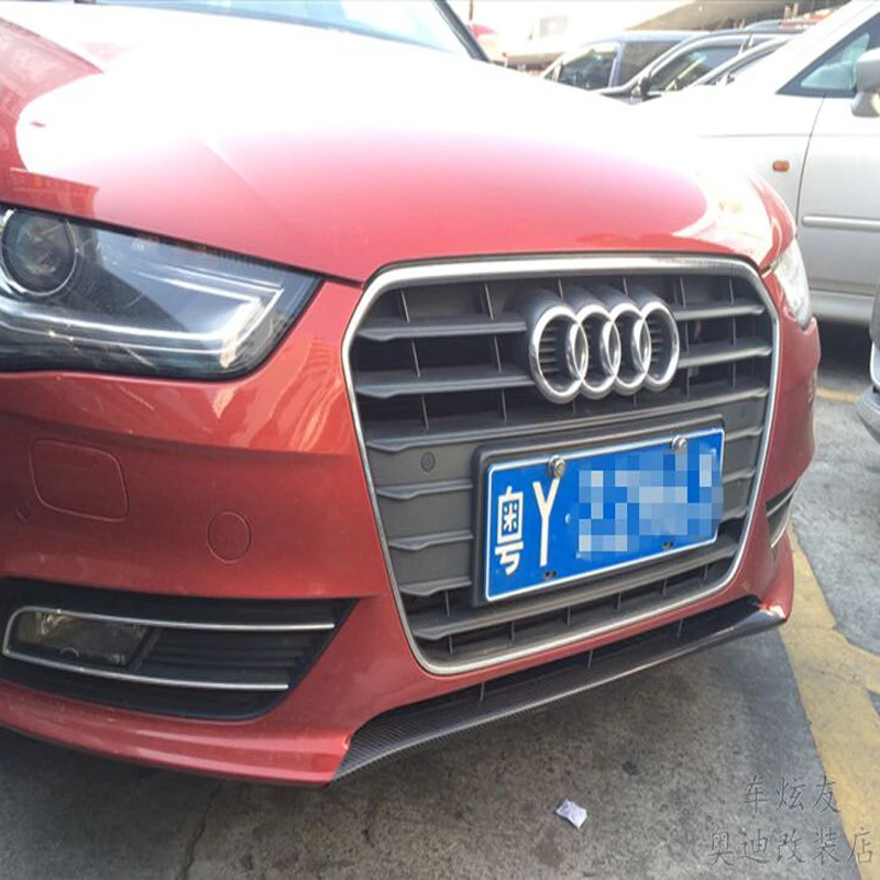 

Автомобильный Стайлинг A4 B9, Комплект переднего корпуса из углеродного волокна, бампер, спойлер для Audi A4 B9 2013-2015