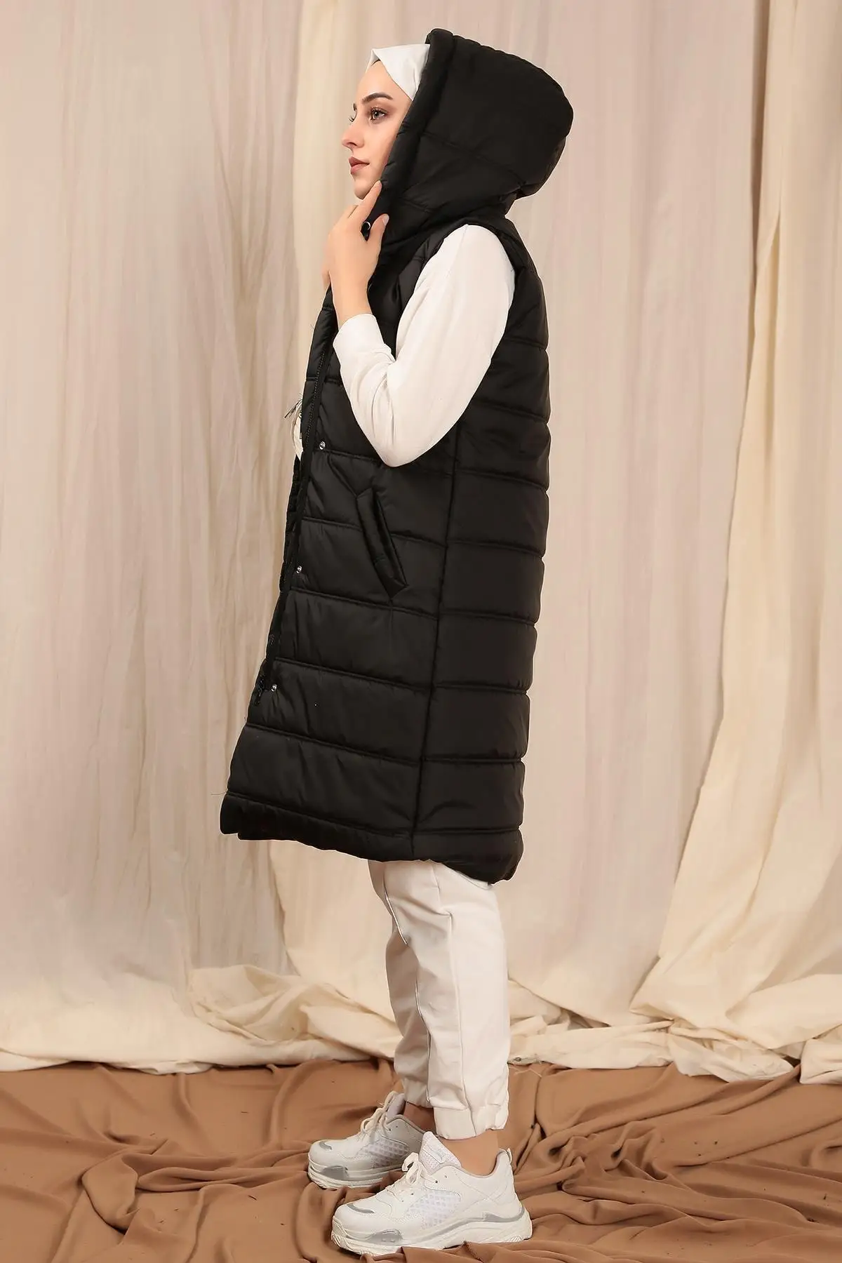 

Kaponu Kurdelal Zipper Snaps Inflatable Vest
