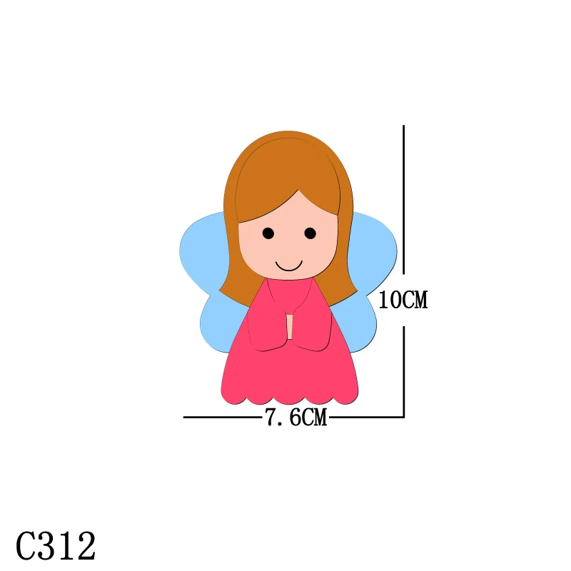 Новая девушка принцесса ангел деревянные штампы скрапбукинга C 312 резки