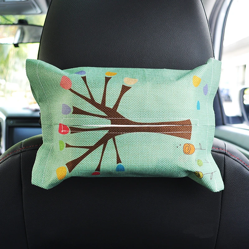 Мультяшная автомобильная коробка для салфеток подвесной столик хранения на