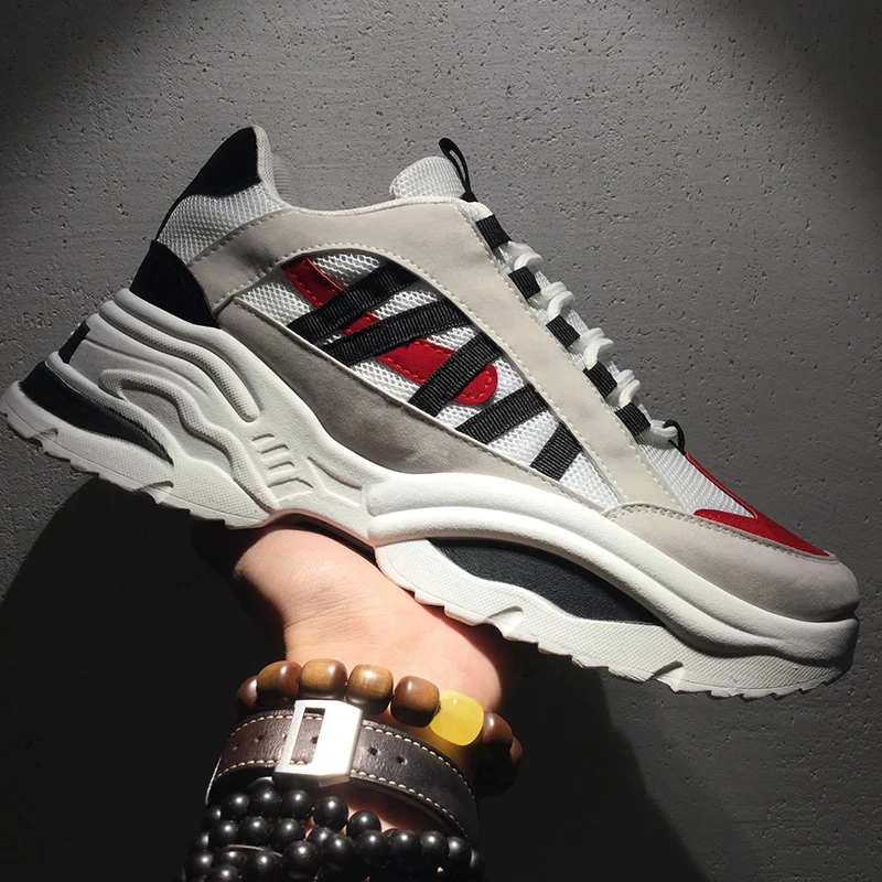 Новинка стильные мужские кроссовки для бега увеличивающие рост Мужская дышащая