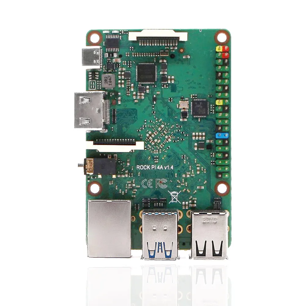 Плата Rockchip ROCK PI 4A V1.4 шестиядерная SBC/одиночный компьютер совместимая с