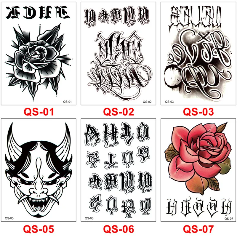 Водостойкая временная татуировка наклейка 10 шт. с цветком рук роза имитация флэш