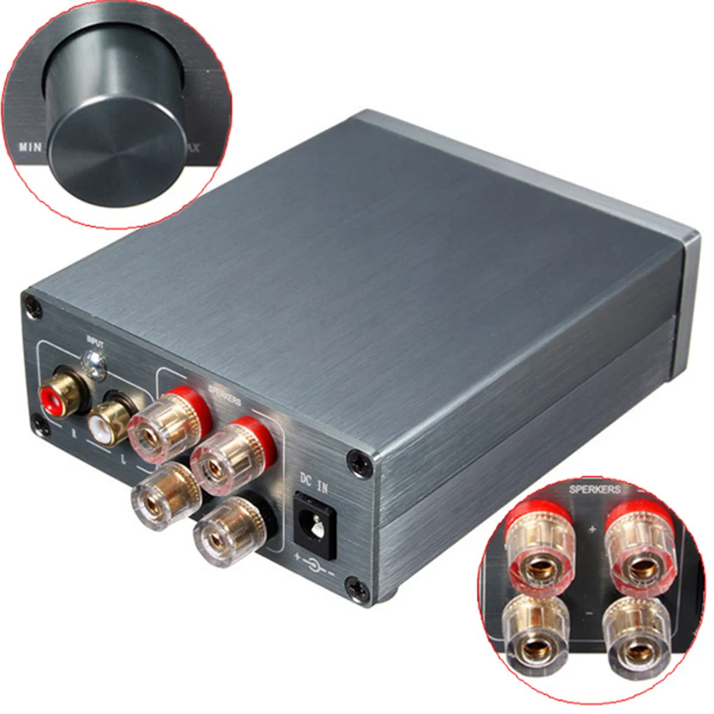 

Digital Amplifier Audio Board TPA3116 Power Audio Amp 2.0 Class D Amplifiers Stereo HIFI amplifier Mini Home Aluminum Enclosure