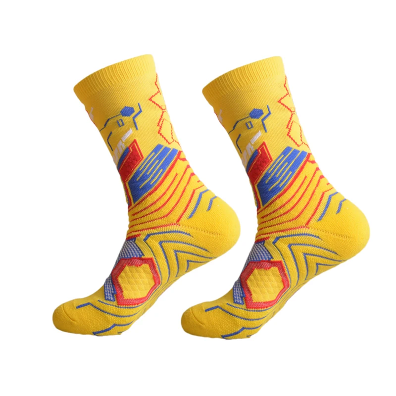 

New Sports Socks Thickened Towel Bottom Non-slip High Quality Breathable Middle Outdoor Running Cycling Basketball Socks 1 Pair