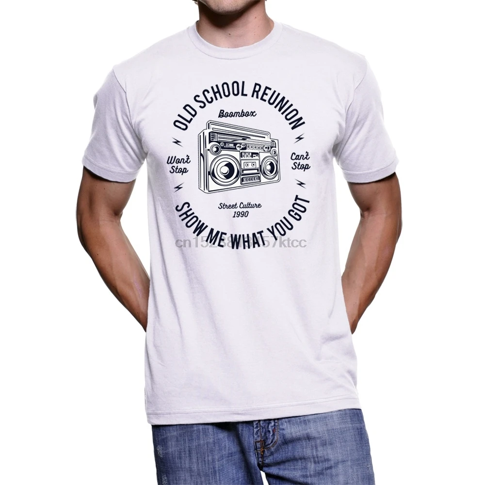 

2019 Fashion 100% Cotton Slim Fit Top T - SHIRT UOMO OLDSCHOOL MIX STEREO 1990 VINTAGE T SHIRT