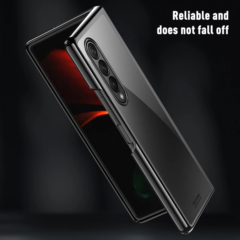 for samsung galaxy z fold 3 5g case phantom plating clear transparent pc hard back cover capa for samsung z fold 2 fold3 fold2 free global shipping