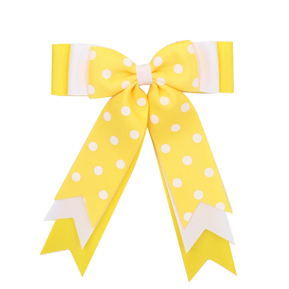 

1Pc Fashion Ribbon Hair Clip Bow Polka Dot Printing Hairpin Women Girl Satin Sweet Lady Cute Hairpin Hair Accessories