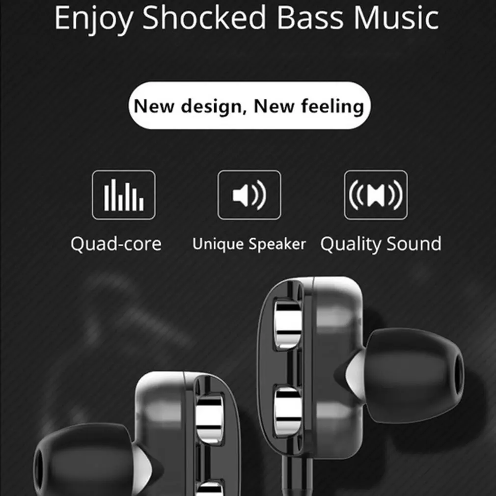 Модные Проводные стереонаушники басовый сабвуфер для телефона Спортивная