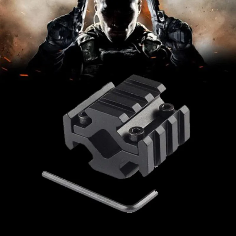 

20mm 4-sided Guide Rail Aluminium Alloy 3 Slots Sight Clips Handguard Scope Bases Mount Adapter For Scope Optics Flashlight