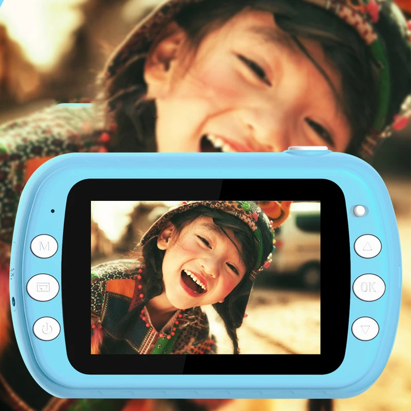 

Mini Kids Digital Camera 2.4 Inch 1080P HD Sn Chargable Cartoon Camera Toys Outdoor Game for Child Birthday Gift