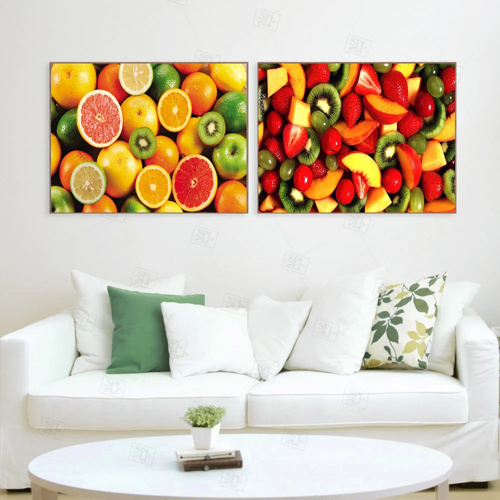 

Green Fruits Lemon Wall Art Pictures Food Painting Kitchen Decor Canvas Painting Posters and Prints Living Room Decoration Apple