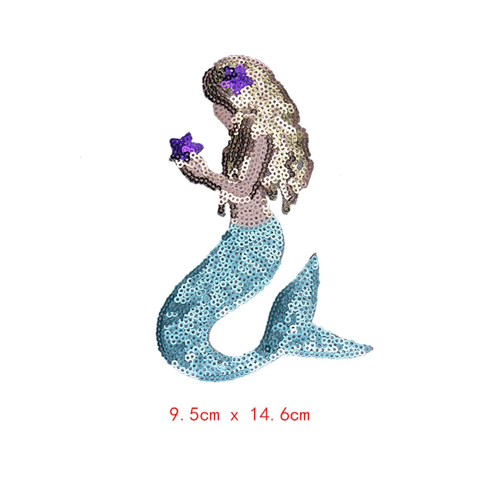Аппликации в виде сердца русалки пайеток кепки сумки для обуви аксессуары одежды